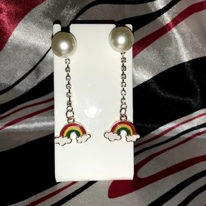 NEW Rainbow & Clouds Dangle Earrings